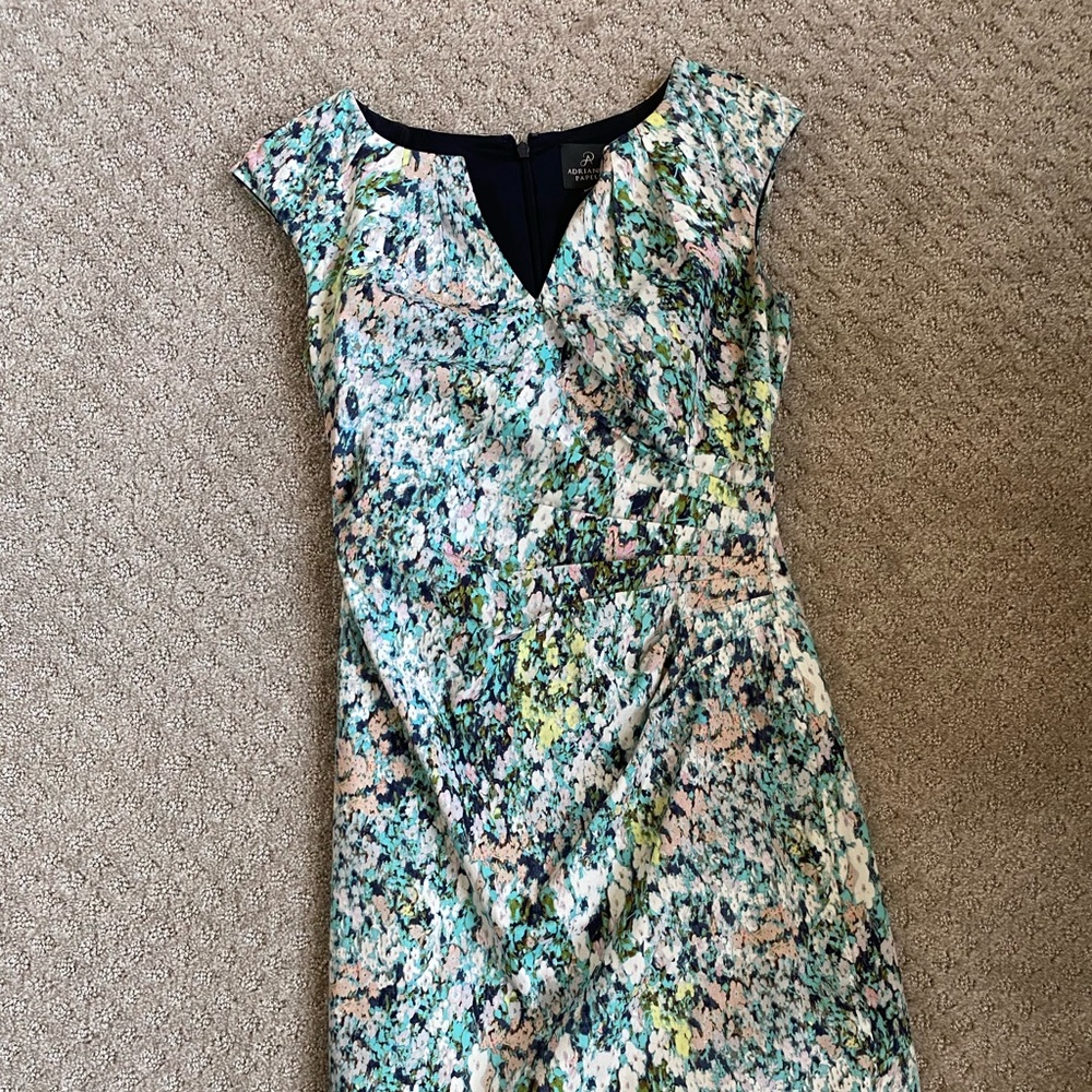 Adrianna Papell Multi Color Formal Midi Dress (2)